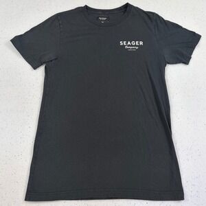 SEAGER COMPANY Grit Unrefined Men's Black T-Shirt Size M